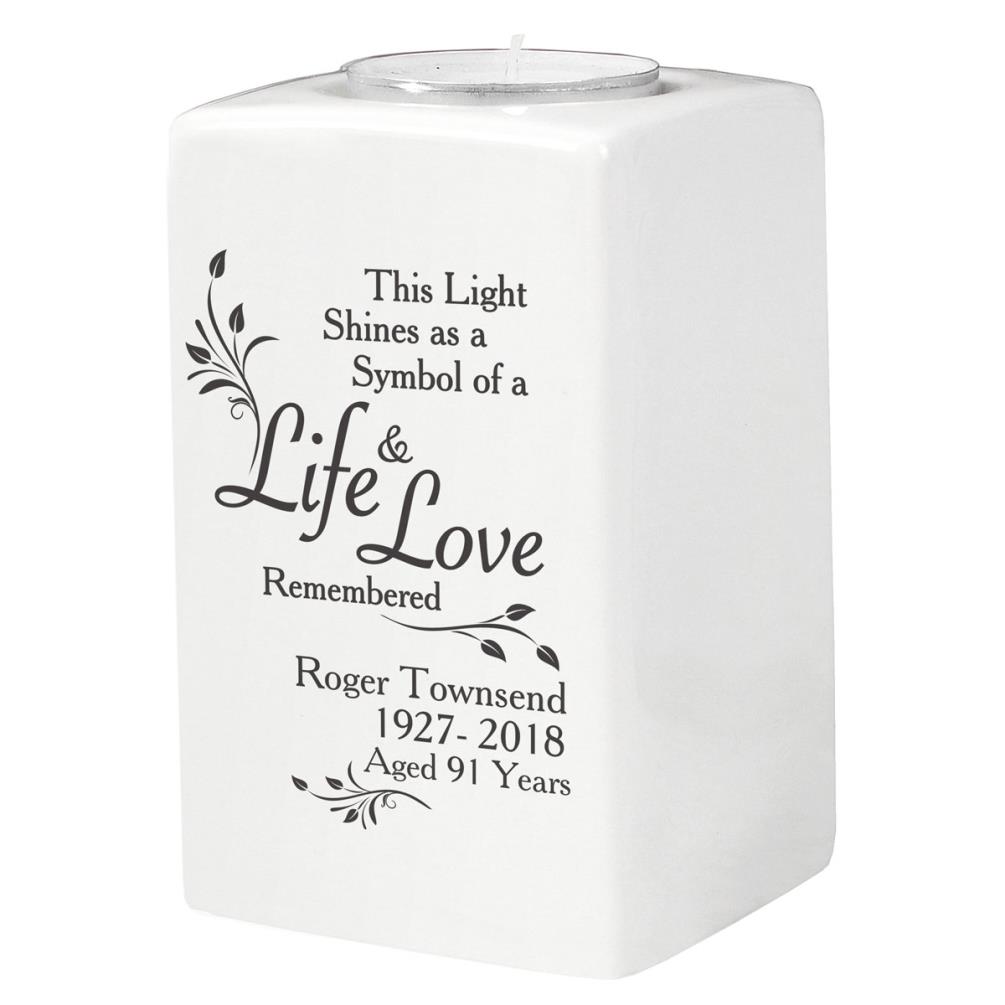 Personalised Loving Memory Ceramic Tea Light Candle Holder £12.59